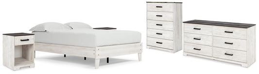 Shawburn Full Platform Bed with Dresser, Chest and 2 Nightstands