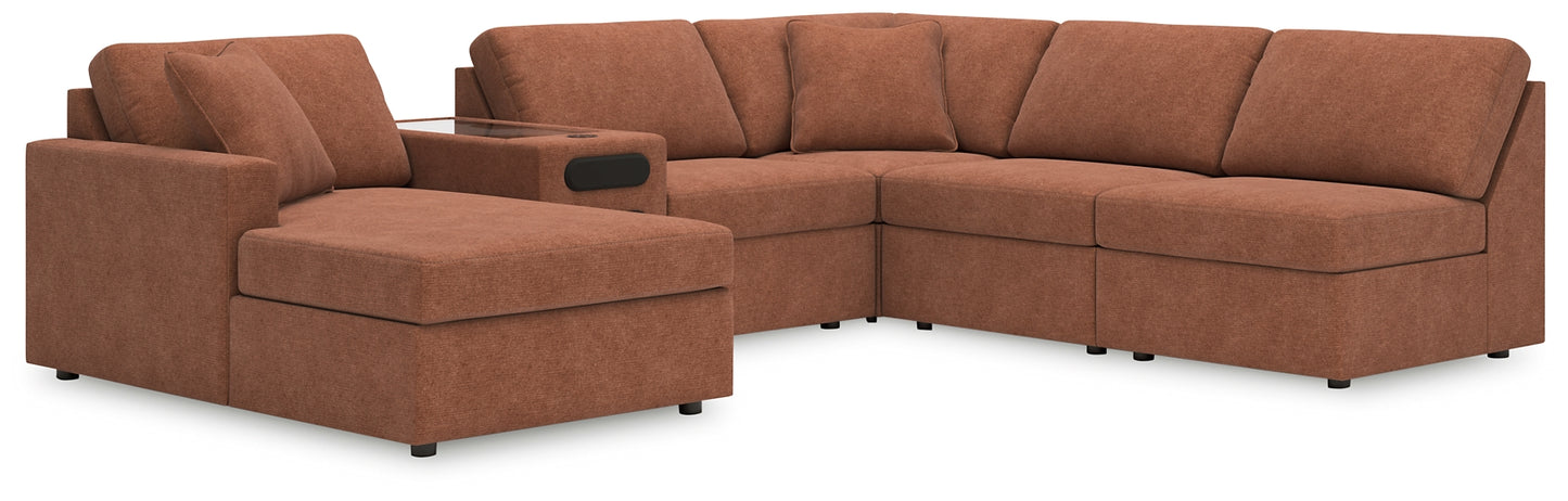 Modmax 6-Piece Sectional with Chaise and Audio Console