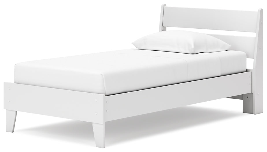 Socalle Twin Panel Platform Bed with Nightstand