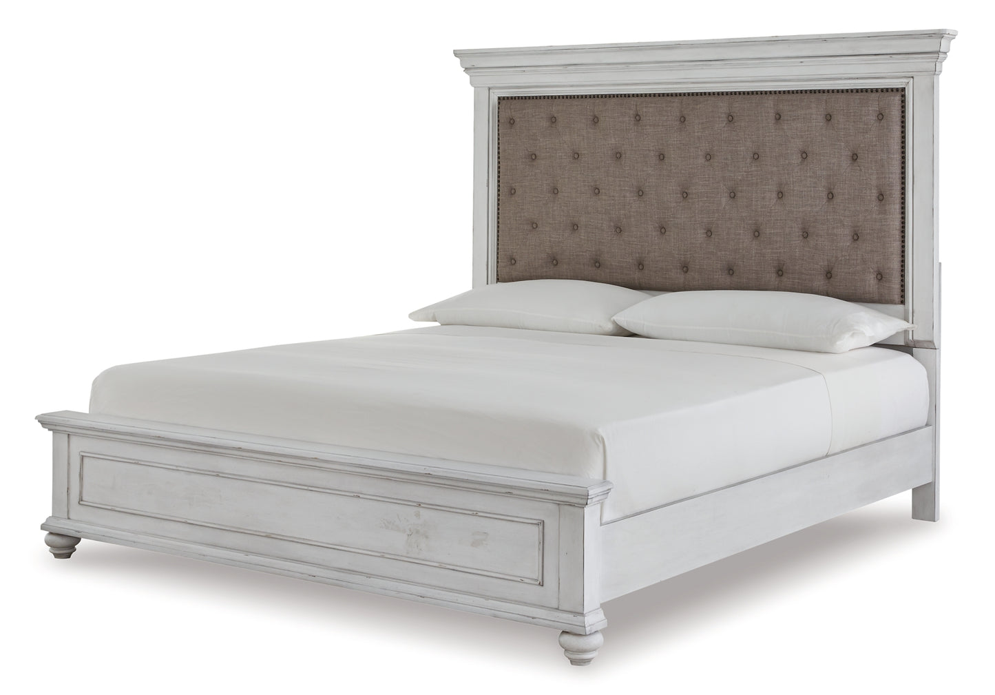 Kanwyn Queen Panel Bed with Mirrored Dresser and Chest