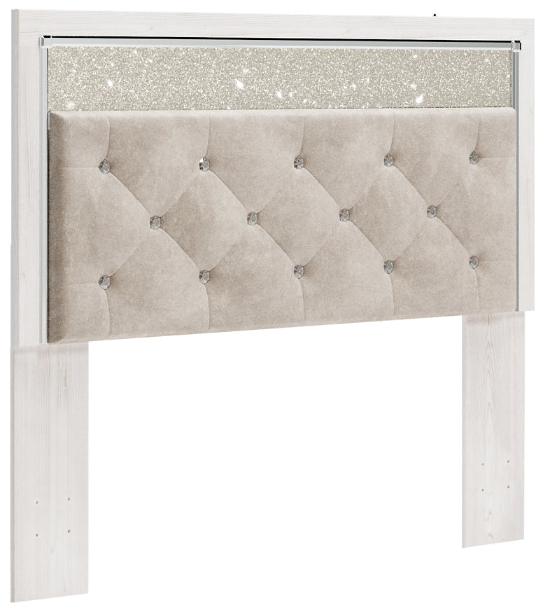 Altyra Queen Panel Headboard with Mirrored Dresser and 2 Nightstands