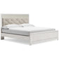 Altyra King Panel Bed with Mirrored Dresser, Chest and Nightstand