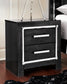 Kaydell King Upholstered Panel Bed with Mirrored Dresser, Chest and Nightstand