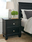 Lanolee King Panel Bed with Mirrored Dresser and Nightstand