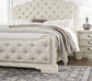 Arlendyne King Upholstered Bed with Mirrored Dresser and 2 Nightstands